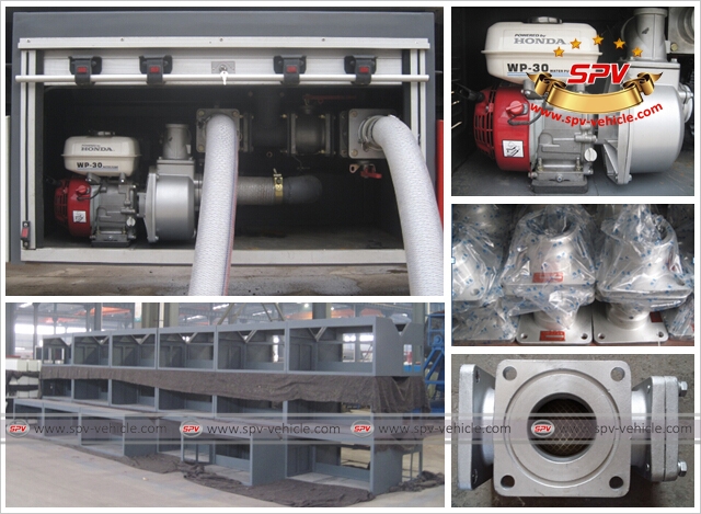 Details of water tanker JAC equipped with gasoline engine pump HONDA Details of water tanker JAC equipped with gasoline engine pump HONDA