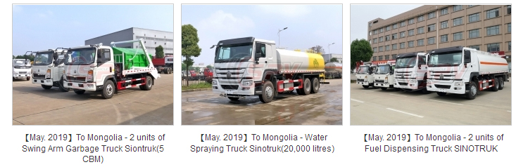 5 units SINOTRUK trucks to Mongolia 5 units SINOTRUK trucks to Mongolia