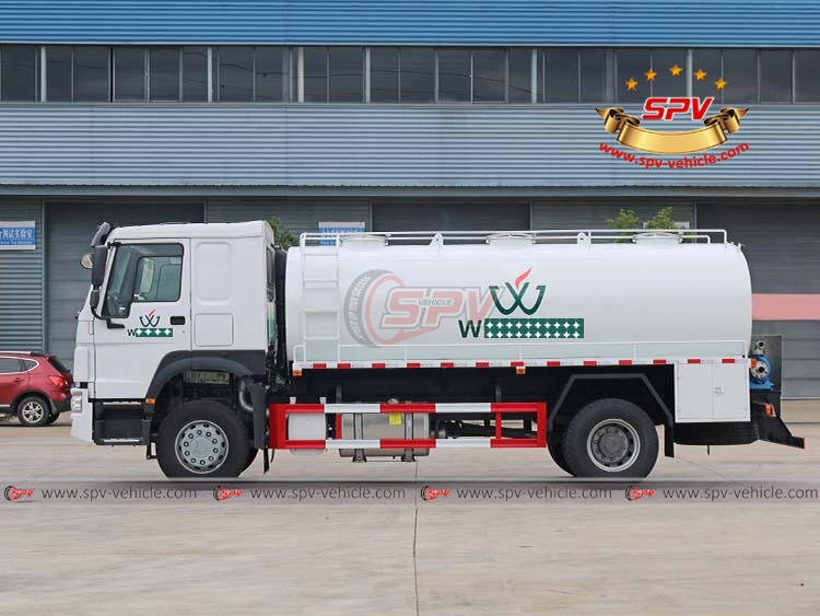 15,000 Litres Stainless Steel Tank Truck - LS 15,000 Litres Stainless Steel Water Delivery Truck Sinotruk