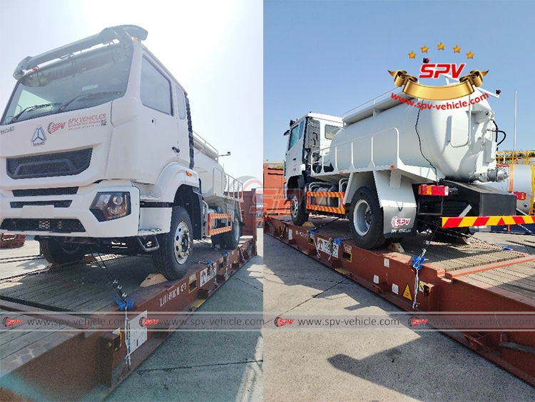 1 Unit of Sewer Disposal Truck Loaded Onto Frame Container